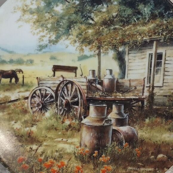Maurice Harvey "The Dairy Cans" Collector Plate - Picture 4 of 5
